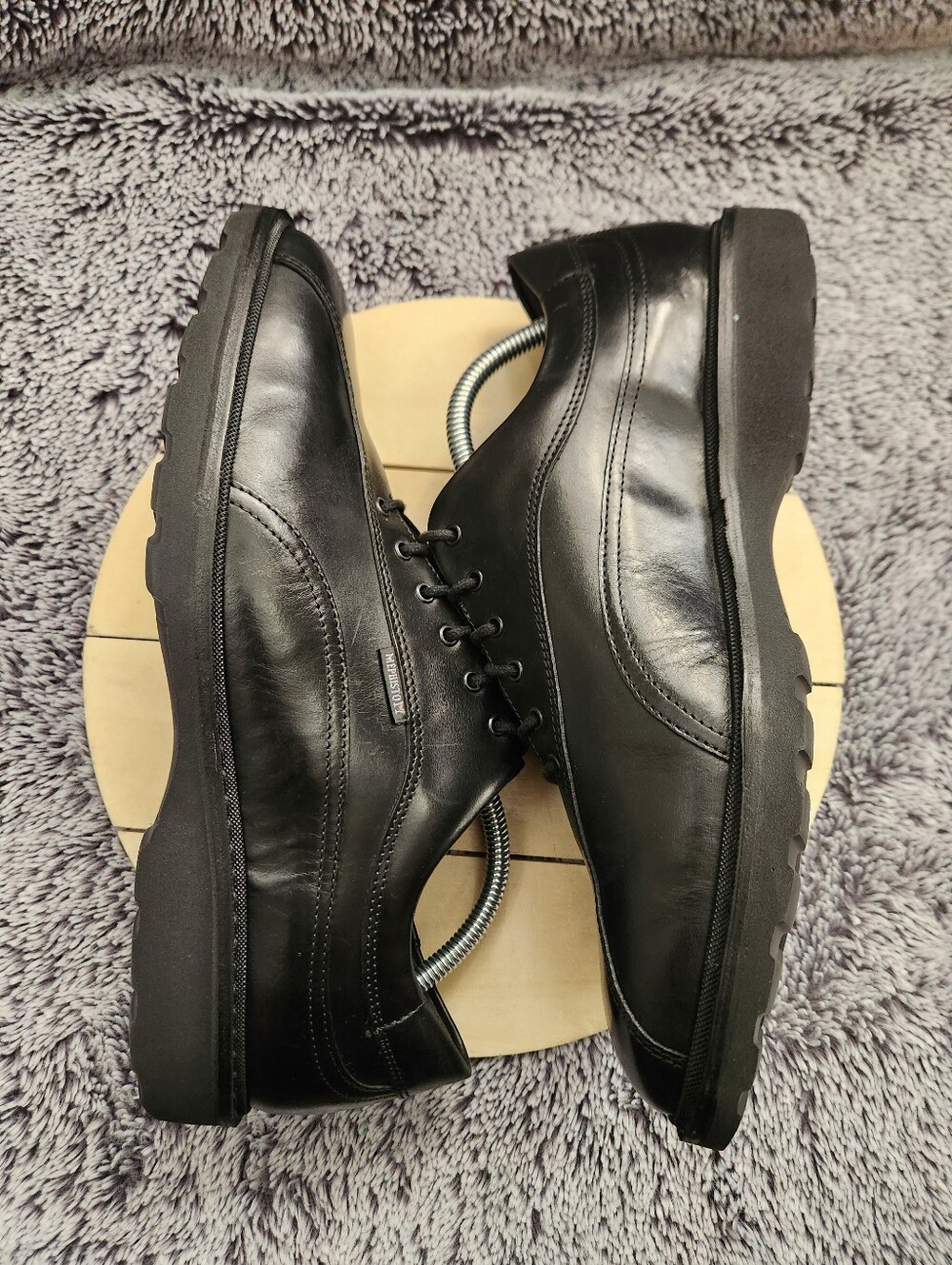 Mephisto Goodyear Welt Black Leather Bicycle Toe Casual Shoes Men's Size 8.5 - Picture 5 of 9